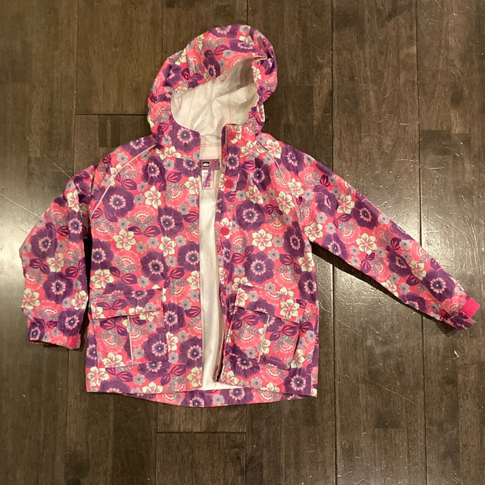 Floral Pink and Purple Hooded Jacket